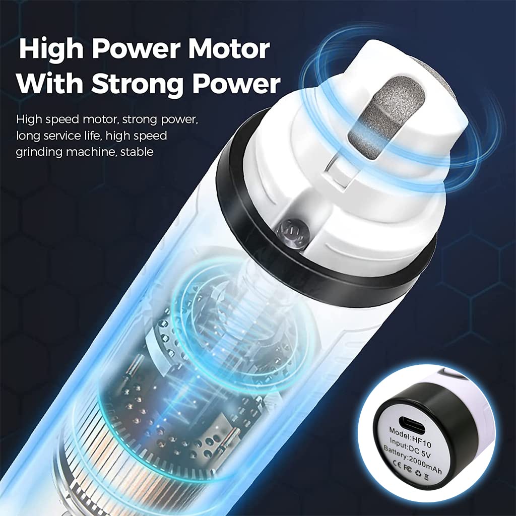 Qpets Electric Nail Trimmer for Pet Nail Grinder Rechargable Pet Nail Trimmer with LED, Diamond Grinding Bit Adjustable Speed Nail Trimmer Grinder for Dog Cats Qpets Electric Nail Trimmer for Pet Nail Grinder Rechargable Pet Nail Trimmer with LED, Diamond Grinding Bit Adjustable Speed Nail Trimmer Grinder for Dog Cats